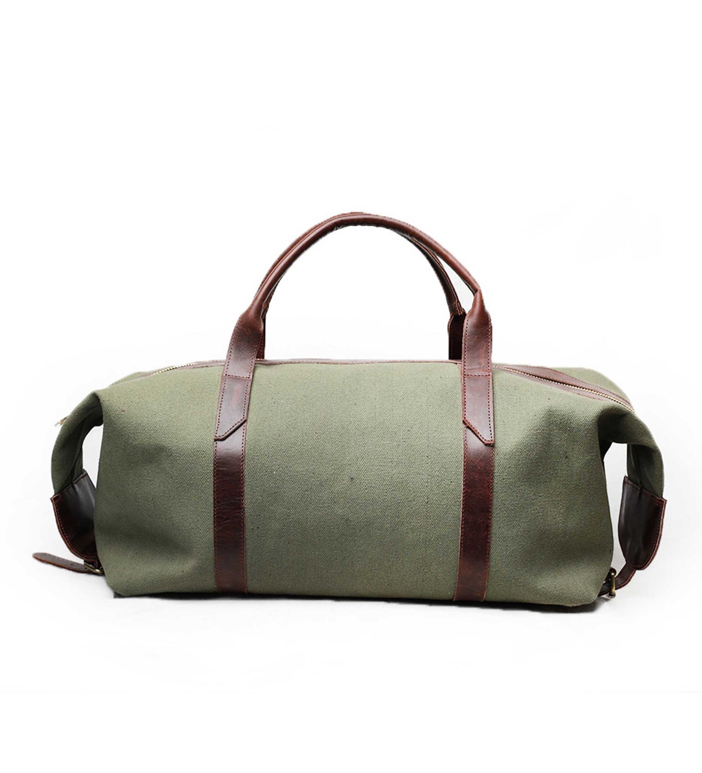 Ethiopian weekender canvas leathered travel bag
