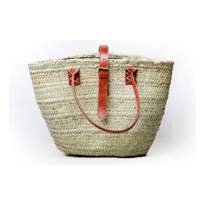 Zenbil - unique Ethiopian handmade tote bag made from grass and leather