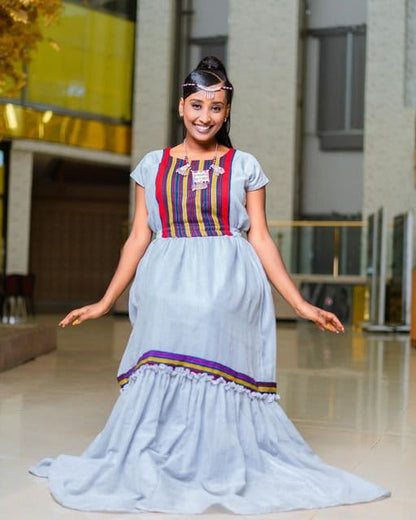 Menen Oromo Cultural Dress Simple Oromo Dress