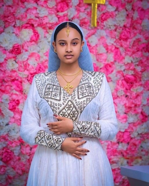 Vibrant Habesha Dress Ethiopian Dress Women's Dress Habesha Kemis Eritrean Dress Women's Style ሀበሻ ቀሚስ ሀበሻ ልብስ