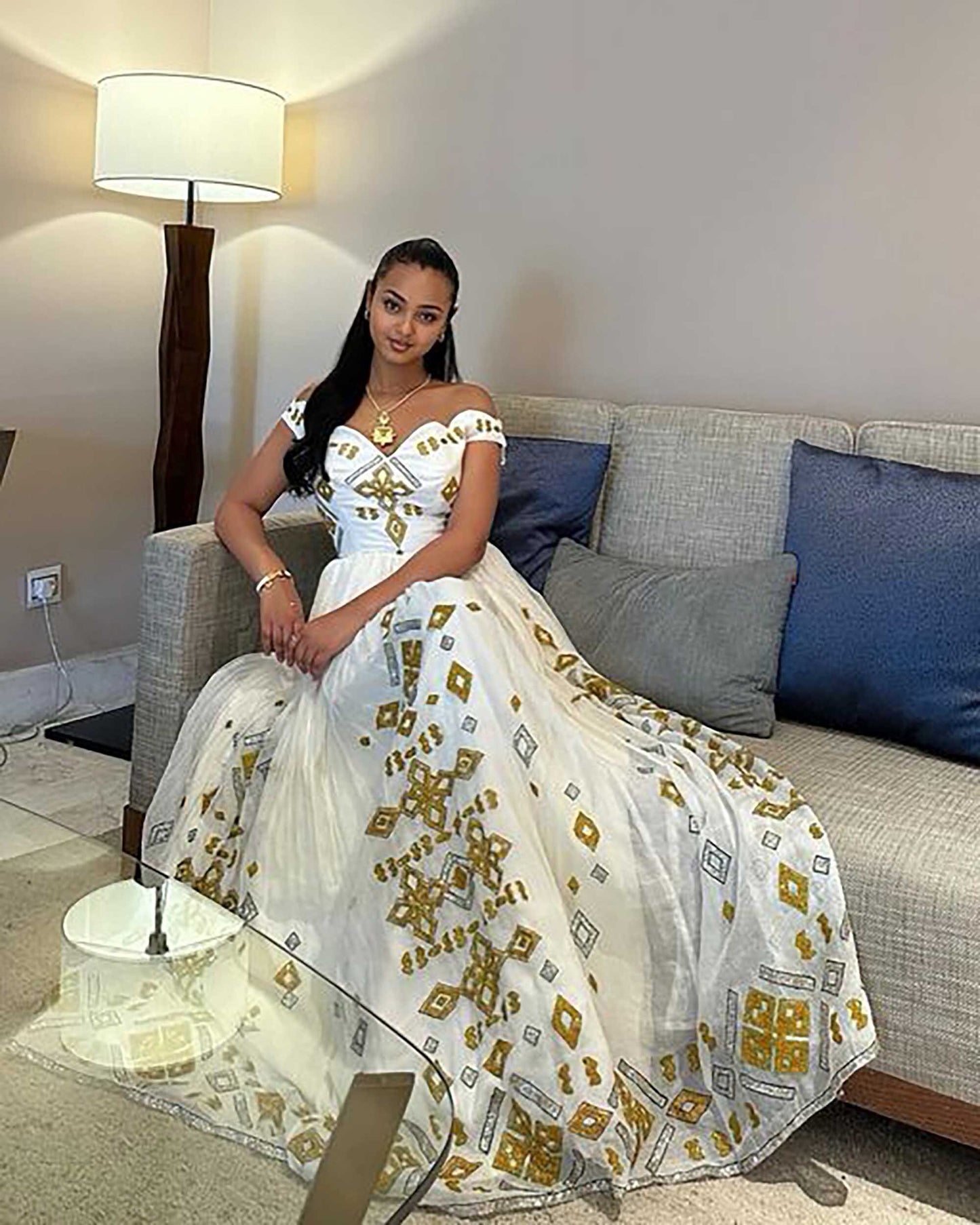 Elegant Beautiful & Classy Ethiopian Traditional Dress, Handwoven, Menen, Habesha, Eritrean Dress, Habesha Kemis, Habesha, Kemis