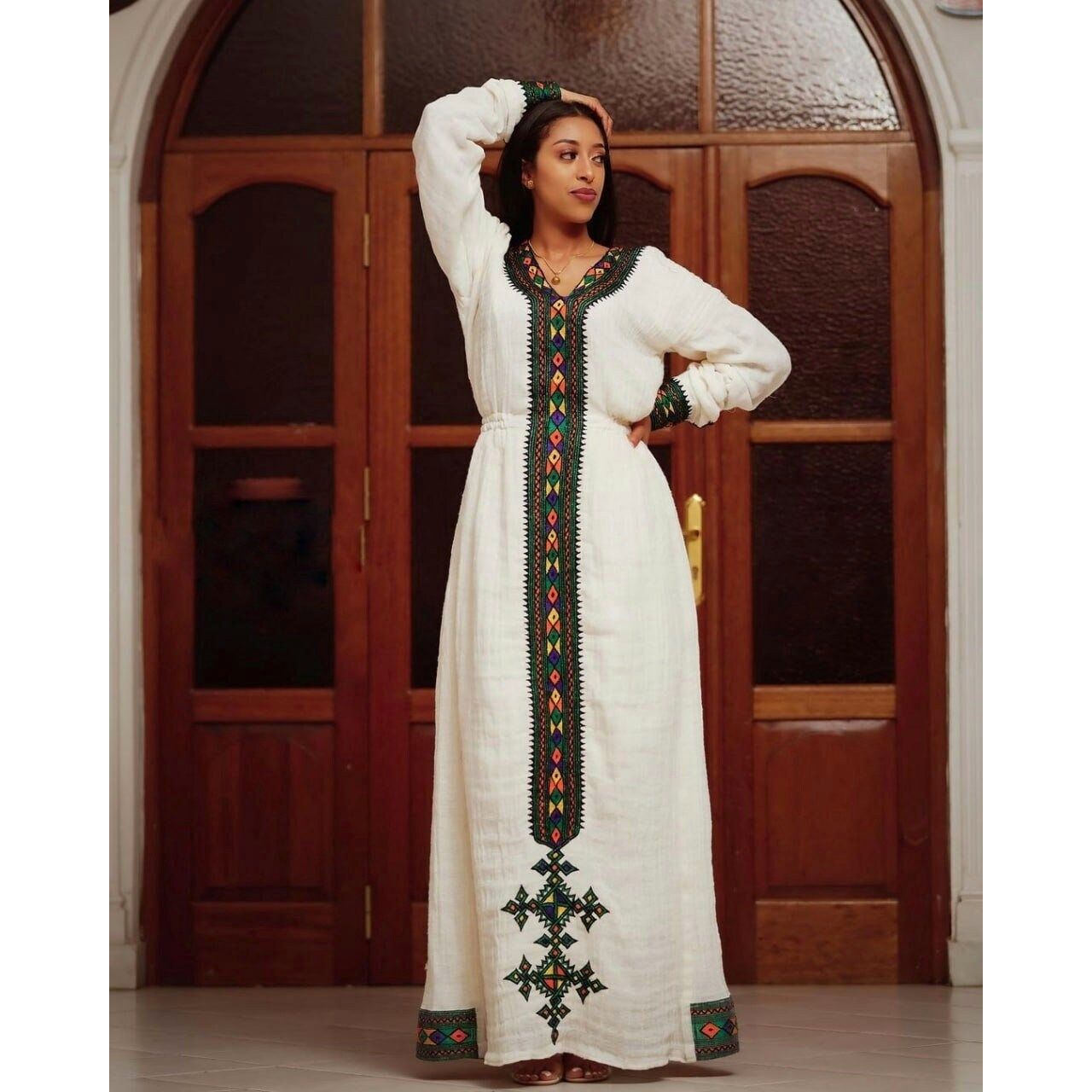 Exquisite Handwoven Axum Habesha Kemis, Habesha Kemis, Eritrean dress, ሀበሻ
