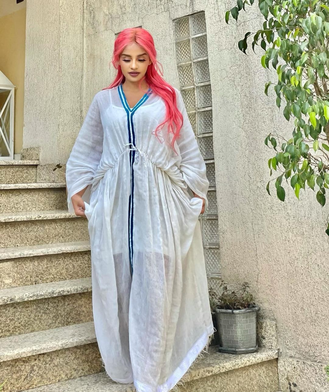 Beautiful Habesha Summer Dress with Menen Fabric and simple Design, Zuria, Habesha libs, Habesha kemis, ሀበሻ