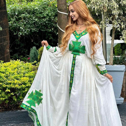 Beautiful Habesha Kemis Modern Habesha Dress For Ethiopian New Year Eritrean Dress ሀበሻ ቀሚስ ሀበሻ ልብስ