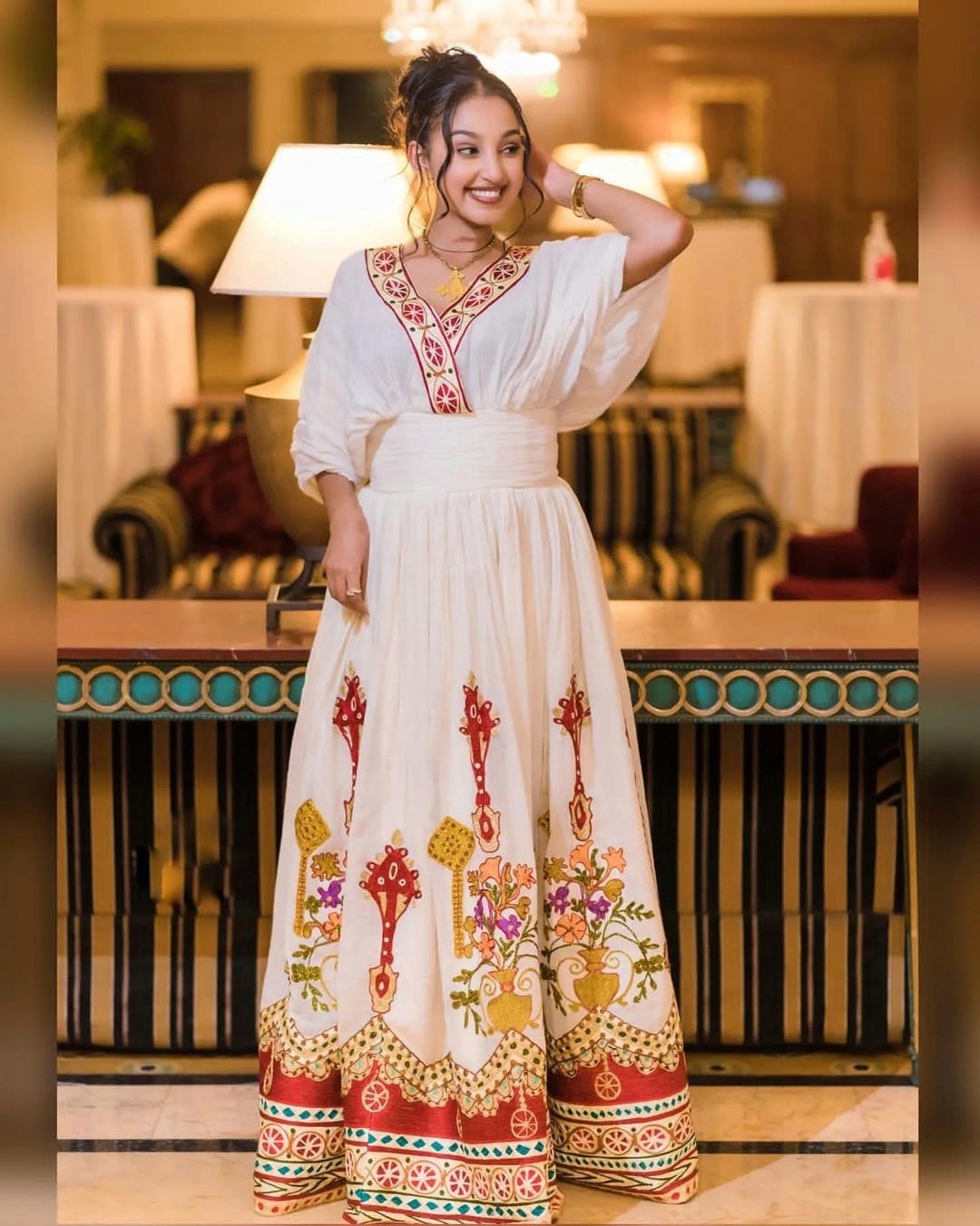 Gorgeous Habesha Dress Handwoven Habesha Kemis Modern Traditional Dress Eritrean Dress ሀበሻ ቀሚስ ሀበሻ ልብስ