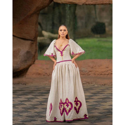 Simple Habesha Dress Handwoven Habesha Kemis Modern Traditional Dress Eritrean Dress ሀበሻ ቀሚስ ሀበሻ ልብስ