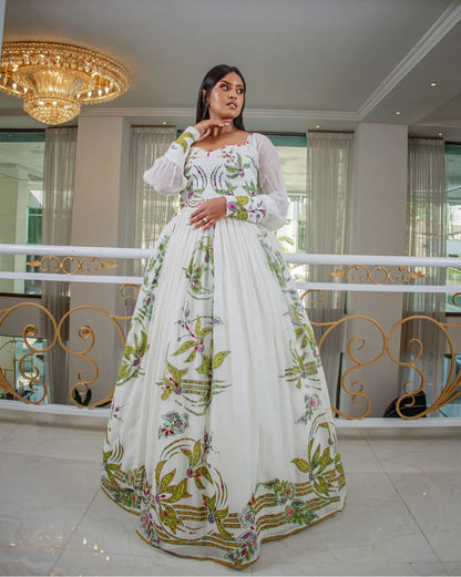Beautiful Habesha Kemis Handwoven Habesha Dress Ethiopian Traditional Dress Modern Habesha Libs Eritrean Dress ሀበሻ ቀሚስ ሀበሻ ልብስ