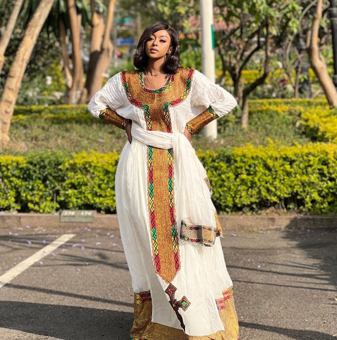 Ethiopian Traditional Dress Modern Habesha Dress Handwoven Habesha Kemis Eritrean Dress ሀበሻ ቀሚስ ሀበሻ ልብስ