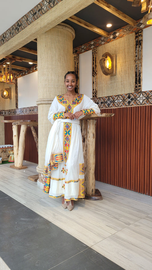 Ethiopian Cultural Dress Modern Habesha Kemis Habesha Libs es00155