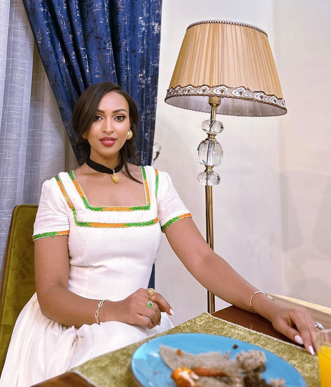 Gorgeous Wide Vibrant Design Habesha Dress Modern Habesha Kemis Design Habesha Libs es00108