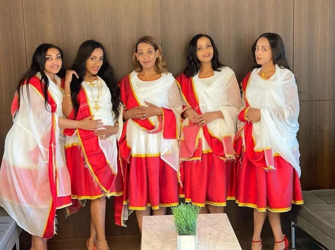 Vibrant Short Habesha Dress Design Modern Habesha Kemis Design Habesha Libs es00109