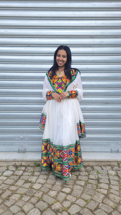 Vibrant Color Habesha Dress Design Modern Habesha Kemis Habesha Libs es00160